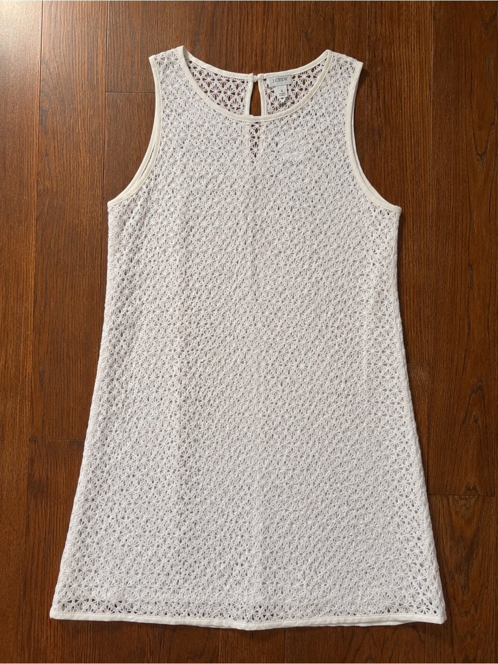 J. Crew Ivory Crochet Sleeveless Swim Coverup Dress Sz S
